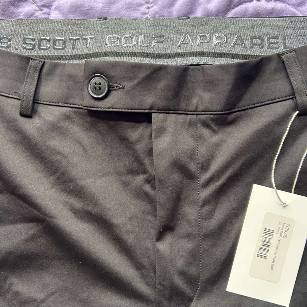 NWT black men’s Golf Pants by B. Scott Golf Apparel 38